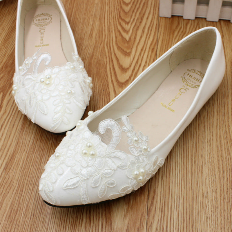Scarpe da sposa semplici e flat da donna Valstrend shop, scarpa elegante con cinturino e suola piatta, perfette per matrimoni e occasioni speciali.