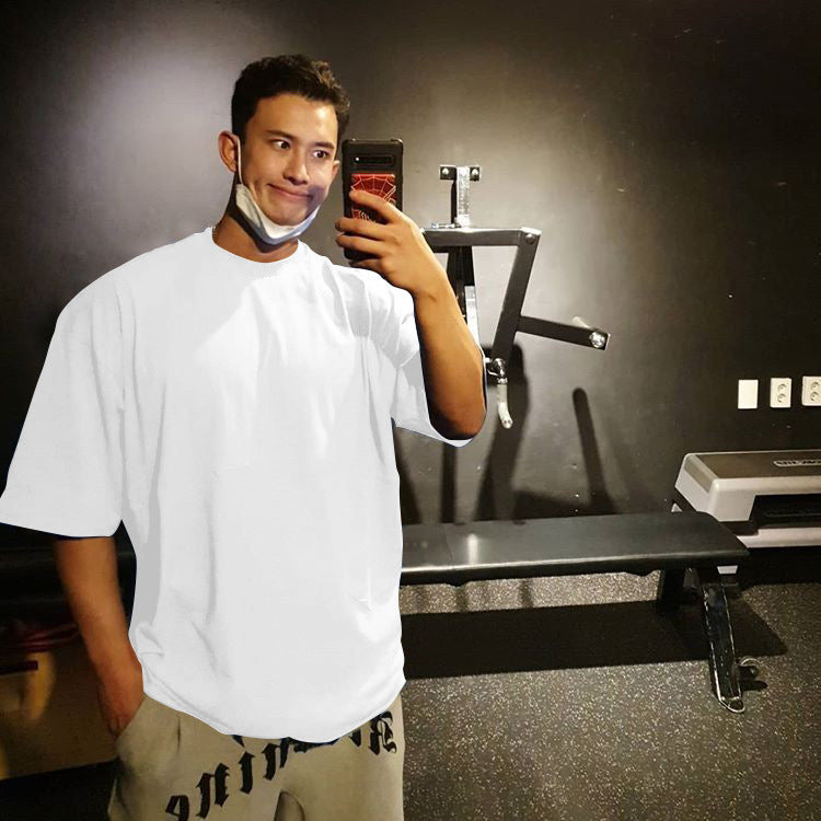 Maglietta da uomo Valstrend fitness stretch a tinta unita, ideale per allenamento e corsa, tessuto elastico e confortevole.