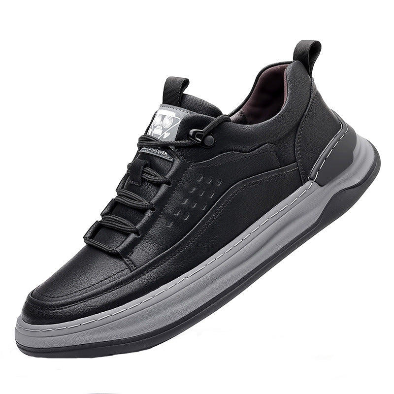 Sneakers da uomo Valstrend in pelle autunnale, con suola morbida e traspirante, stile casual e comodo per la stagione.