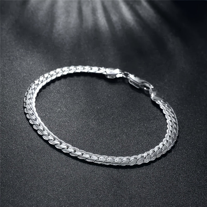 Elegant 925 Sterling Silvery Bracelet - Perfect Gift for Weddings, Engagements & Special Occasions