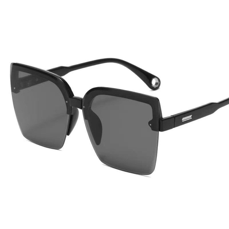 Women's Fashion Large Square Rimless Sunglasses