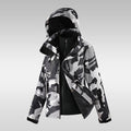 Giacca sport tre-in-uno autunno e inverno Valstrend, shell resistente all'acqua con cappuccio e tasche, ideale per attività all'aperto.