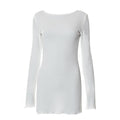 Vestito da donna Valstrend, abito autunnale con filo a bolle, senza maniche, con schiena scoperta e allacciatura a laccio in tessuto colorato