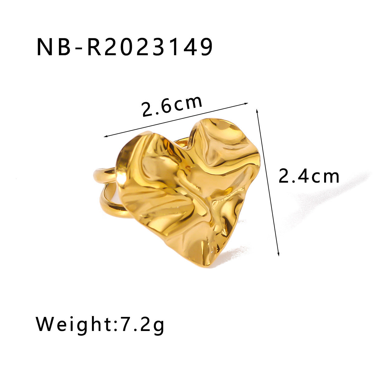 Anello vintage in acciaio inossidabile a forma di cuore con design classico retro, modello Love Oval di Valstrend Shop