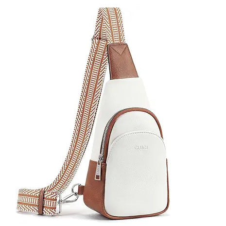 Borsa a tracolla femminile in stile europeo e americano, abbinata a colori, marchio Valstrend, vista frontale con dettagli eleganti