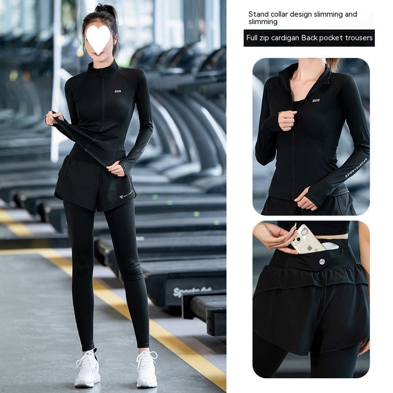 Completo da corsa donna Valstrend, abbigliamento da jogging mattutino, tessuto traspirante e controllo professionale.