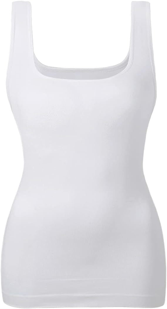 Corsetto elastico senza cuciture con colletto quadrato e cinturino sottile, ideale per modellare la figura.