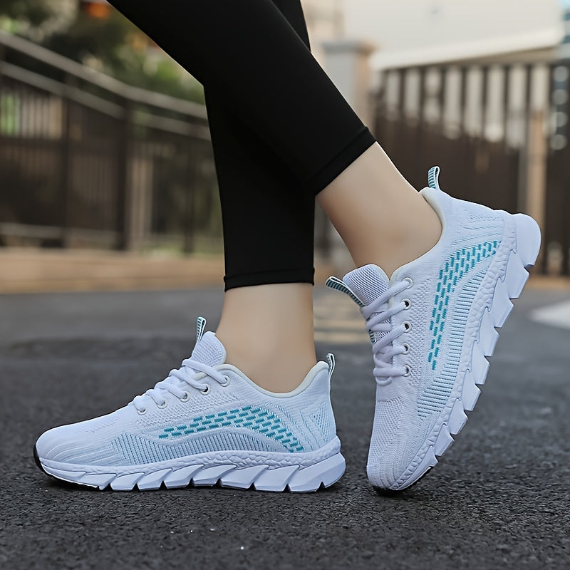 Scarpe da donna Valstrend mesh traspirante, leggere, comode da corsa con suola bassa e design sportivo.