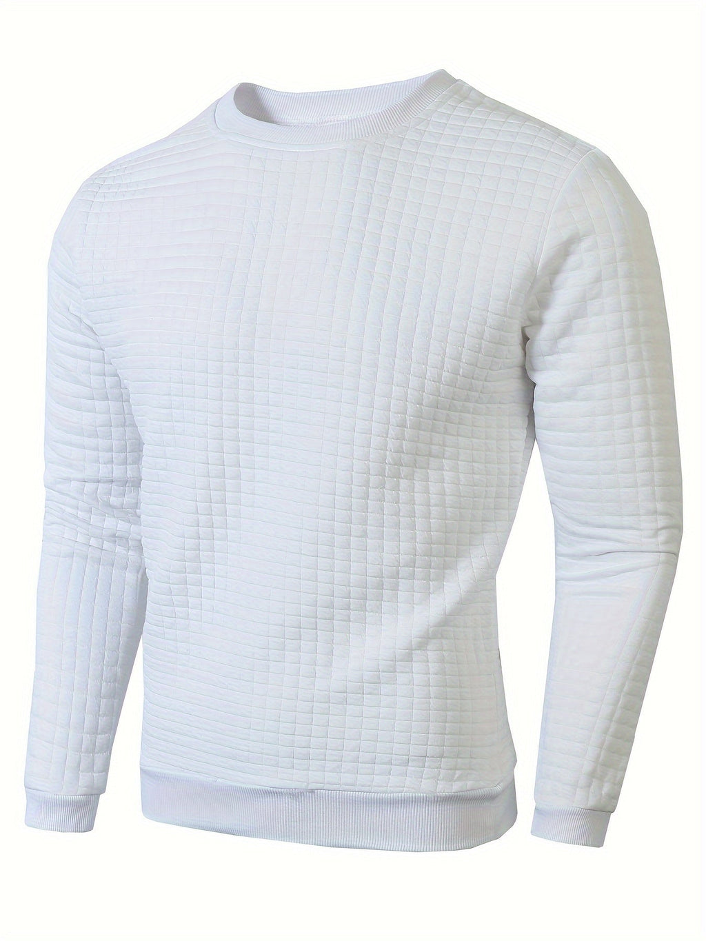 Felpa uomo Valstrend in cotone morbido, stile casual, a manica lunga, collo rotondo e tessuto traspirante per attività all'aperto