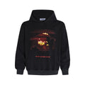 Maglione con cappuccio Valstrend shop, stampa autunnale Sunset, effetto lavato e usato, tessuto morbido e confortevole.