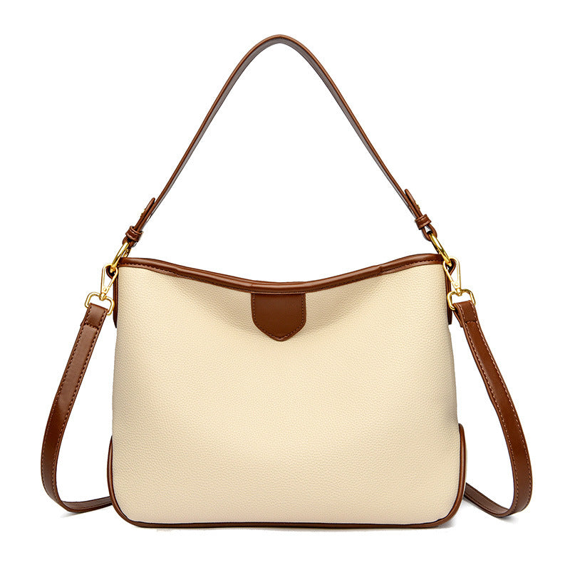 Borsa a secchiello in pelle da donna, grande capacità, tracolla crossbody, stile elegante, marca Valstrend.