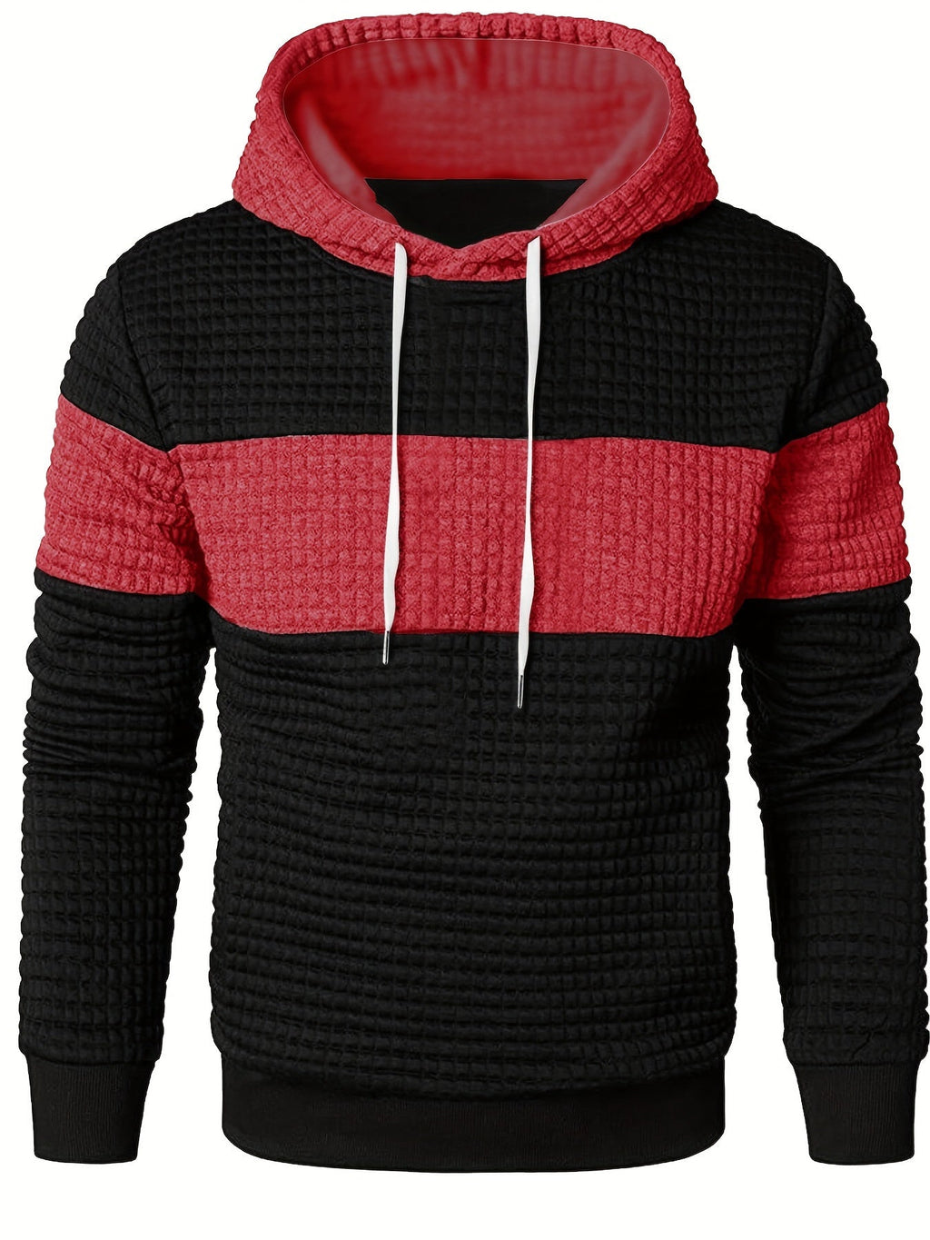 Felpa con cappuccio da uomo Valstrend, block color, comoda e casual, perfetta per autunno e inverno, stile pullover confortevole.