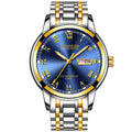 Orologio da uomo Valstrend con cinturino in acciaio e calendario doppio a chissà, stile business, senza meccanismo.
