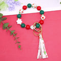 Bracciale con pendenti a forma di perle di silicone natalizie Valstrend, accessorio decorativo per festività e regali di Natale.