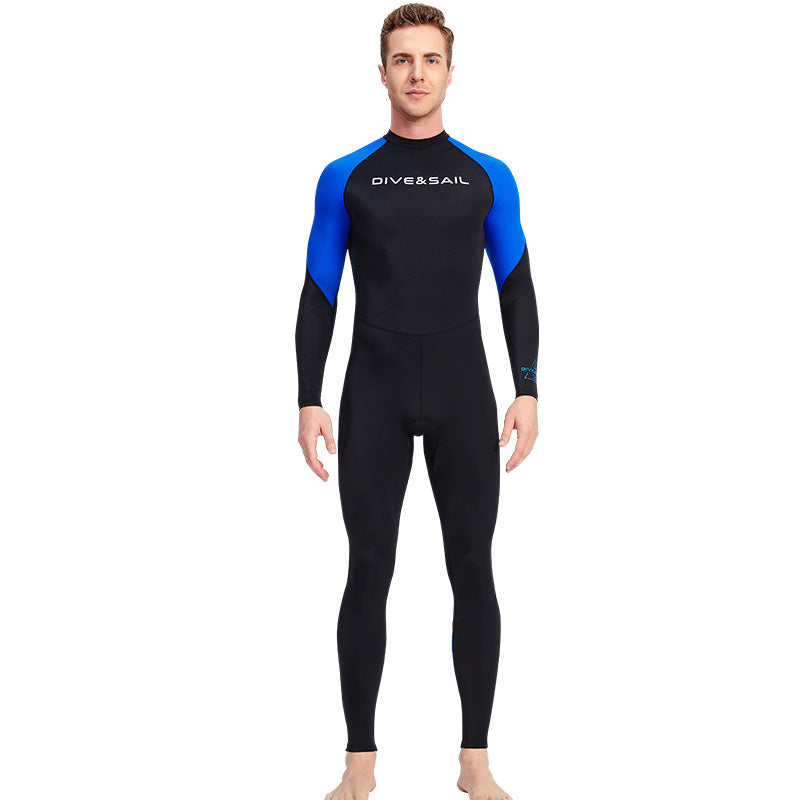 Muta da uomo Valstrend, tuta intera sottile da immersione, da nuoto, traspirante e ad asciugatura rapida, vista frontale