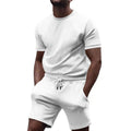 Men's Fashion Casual Round Neck T-shirt Shorts Set