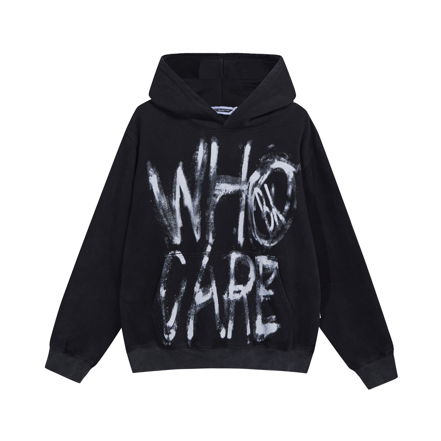 Felpa lunga con cappuccio Valstrend, top tie-dye con graffiti, maniche lunghe e stile casual, adatta a tutti i look.