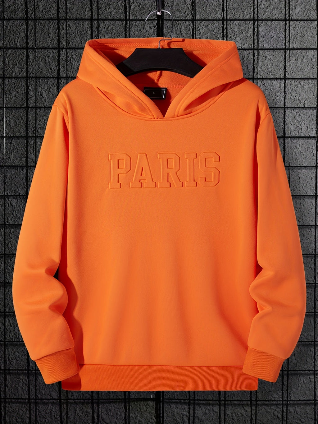 Felpa con cappuccio "Paris" di Valstrend, hoodie casual da uomo con stampa dettagliata sulla parte anteriore.