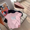 T-shirt donna Valstrend, maglietta con maniche corte e stampa semplice, design minimalista e stile moderno per spalle piccole.