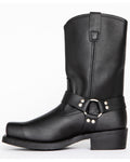 Stivaletti corti da uomo Valstrend, scarpe moda con tacco quadrato e design elegante, visibili con dettagli in pelle scura.