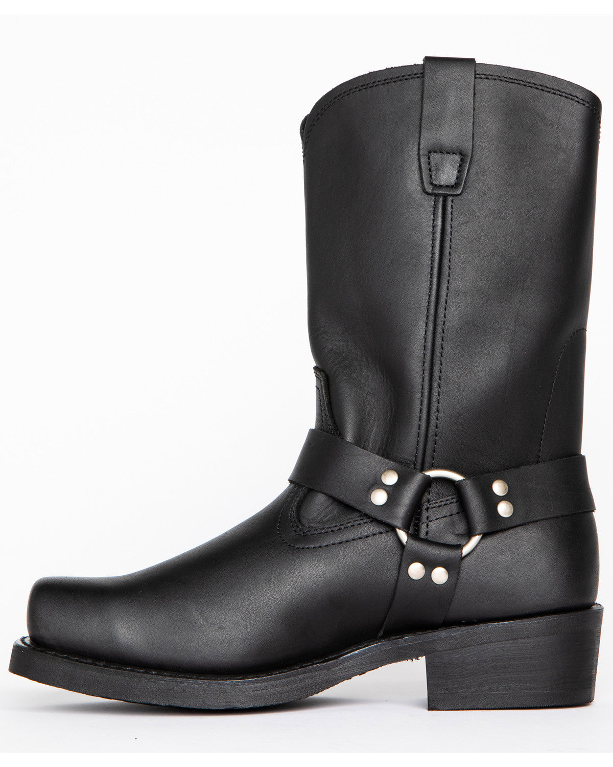 Stivaletti corti da uomo Valstrend, scarpe moda con tacco quadrato e design elegante, visibili con dettagli in pelle scura.
