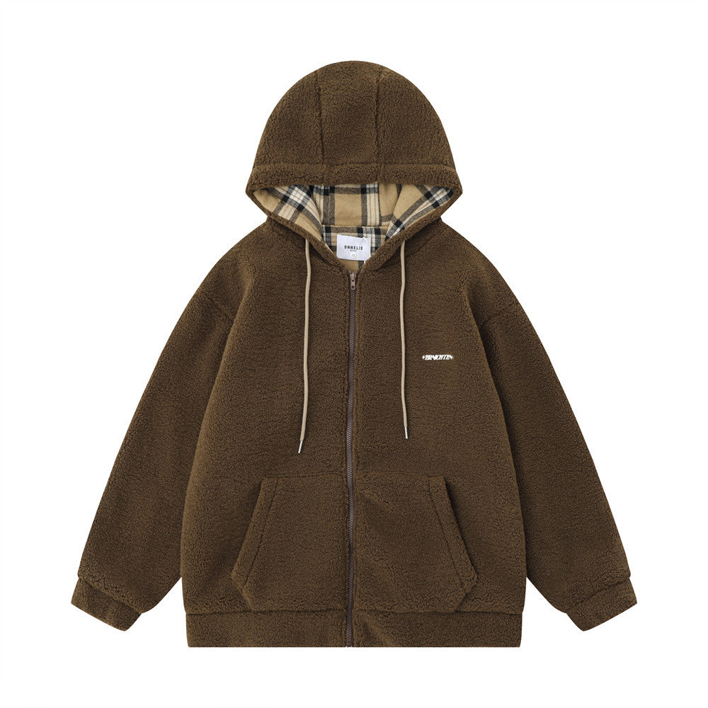 Giacca casual imbottita in cotone Valstrend, calda, spessa e comoda con tessuto polar fleece, stile rilassato e avvolgente.