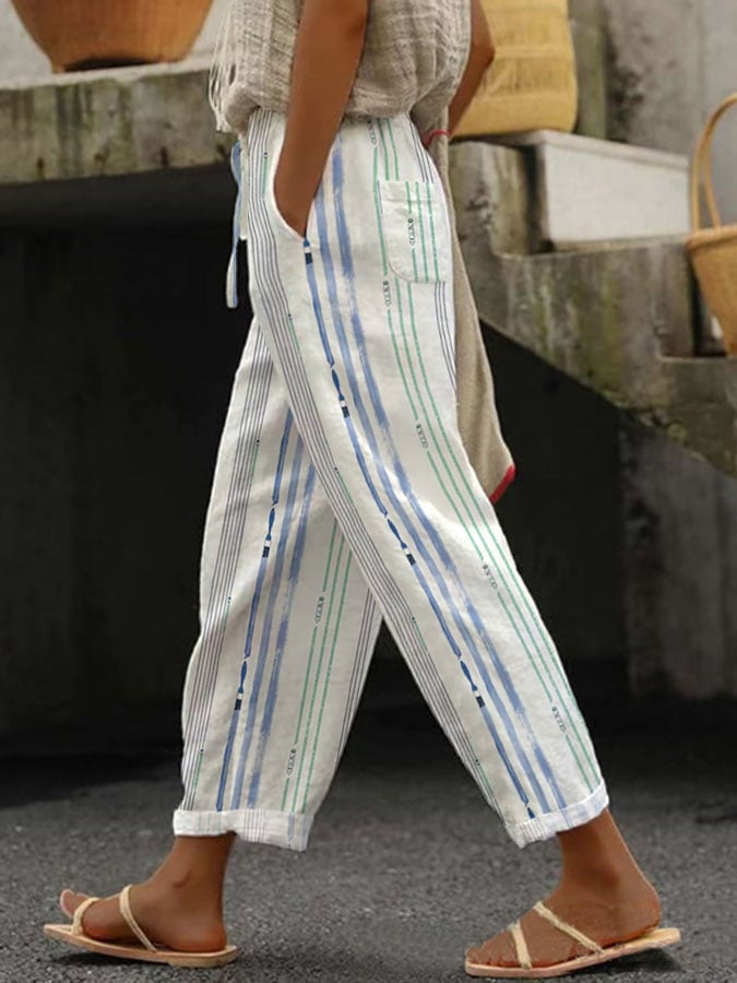 Pantaloni jogger casual da uomo Valstrend, modello largo e comodo in tessuto morbido, con coulisse in vita e tasche laterali.