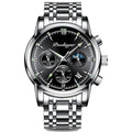 Orologio da uomo Valstrend waterproof luminoso multifunzionale con quadrante digitale e cinturino in silicone nero.