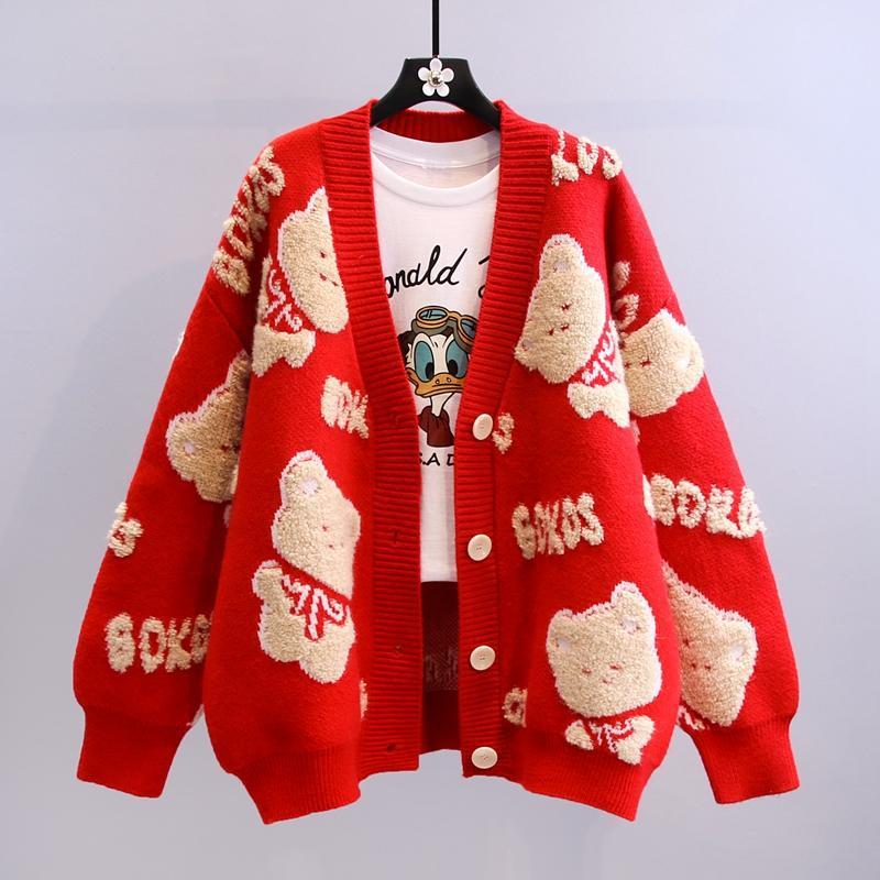 Cardigan in maglia Valstrend, cappotto leggero da esterno con collo a V e dettagli a coste, ideale per uno stile casual e caldo.