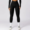 Leggings yoga skinny Valstrend con vita alta, tessuto quick-dry, ideale per esercizi e allenamenti fitness.
