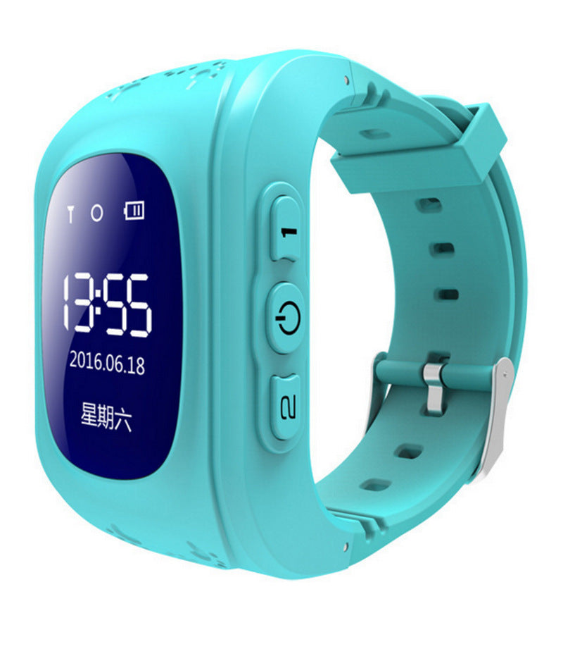 Orologio smart per bambini Valstrend con GPS e funzionalità di localizzazione, mostrato con cinturino colorato e schermo digitale.