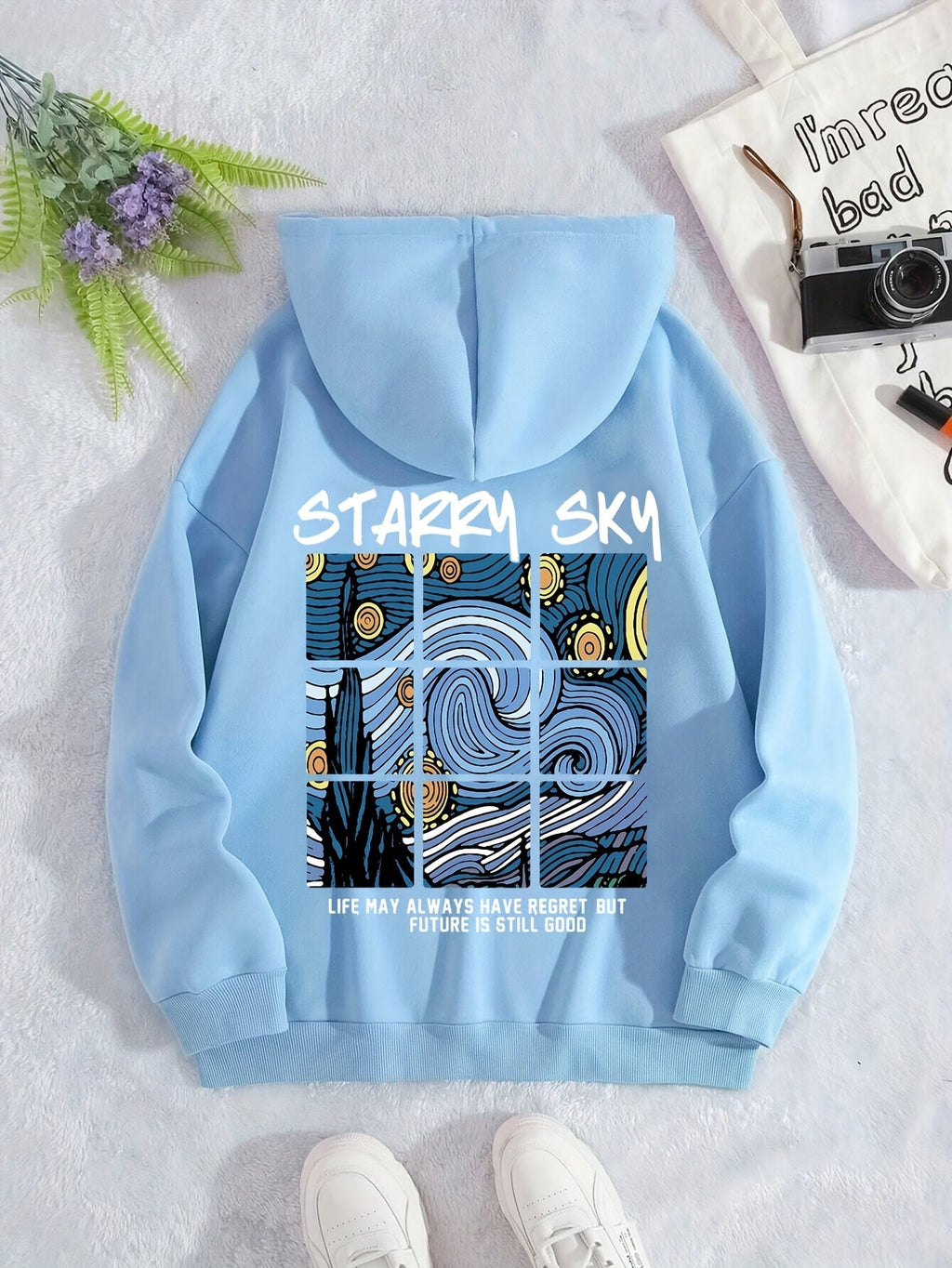 Felpa con cappuccio Valstrend, stampa disegno di canguro, tasca a marsupio, cordoncino, abbigliamento casual donna autunno e inverno