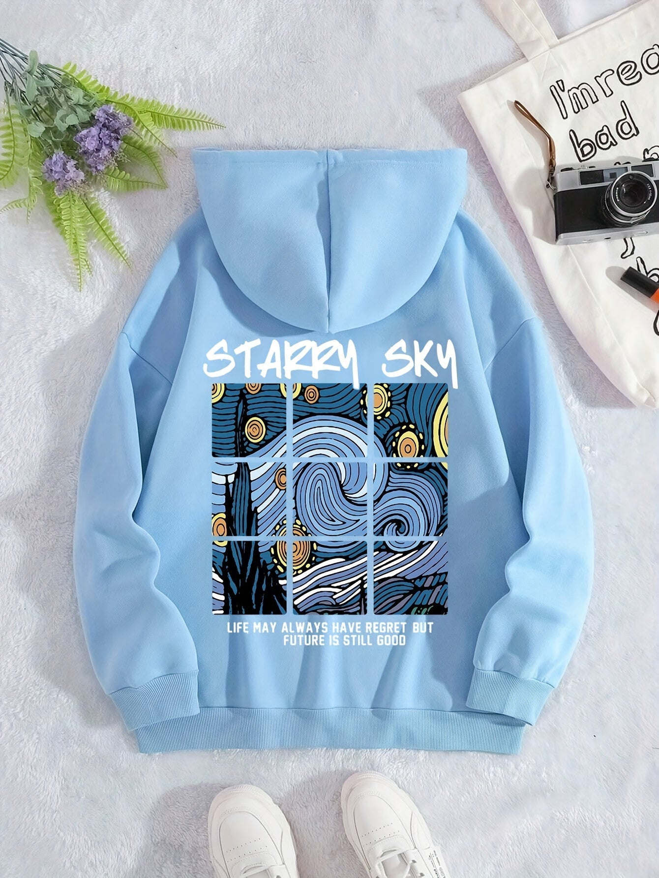 Felpa con cappuccio Valstrend, stampa disegno di canguro, tasca a marsupio, cordoncino, abbigliamento casual donna autunno e inverno