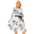 Vestito femminile Valstrend con stampa tropicale e motivo di Halloween, elegante e leggero, perfetto per occasioni estive e festive.
