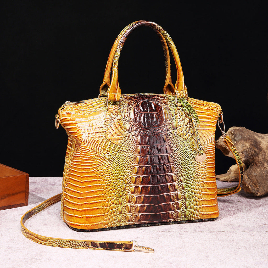 Borsa a tracolla donna Valstrend con motivo rettile retrò e design portatile, elegante e compatta per uso quotidiano