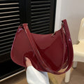 Elegant Women's Mini Shoulder Bag - Chic Solid Color, Secure Zip Closure, Lightweight Faux Leather Underarm Purse for Parties & Everyday Use
