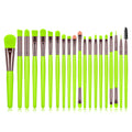 Set di 20 pennelli per trucco colorati fluorescenti Valstrend, con manici variopinti e setole morbide per makeup artist.