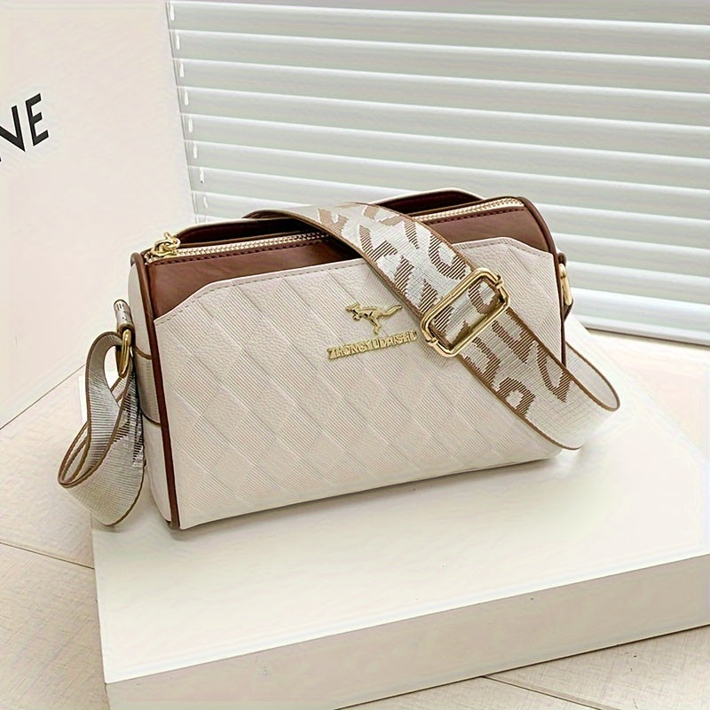 Borsa a tracolla Valstrend Boston, multi-strato, casual donna con manico, ideale per il pendolarismo e uso quotidiano.