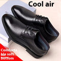 Scarpe estive in plastica con suola in pelle, Valstrend, stile casual e business, con soletta interna per aumentare l'altezza.