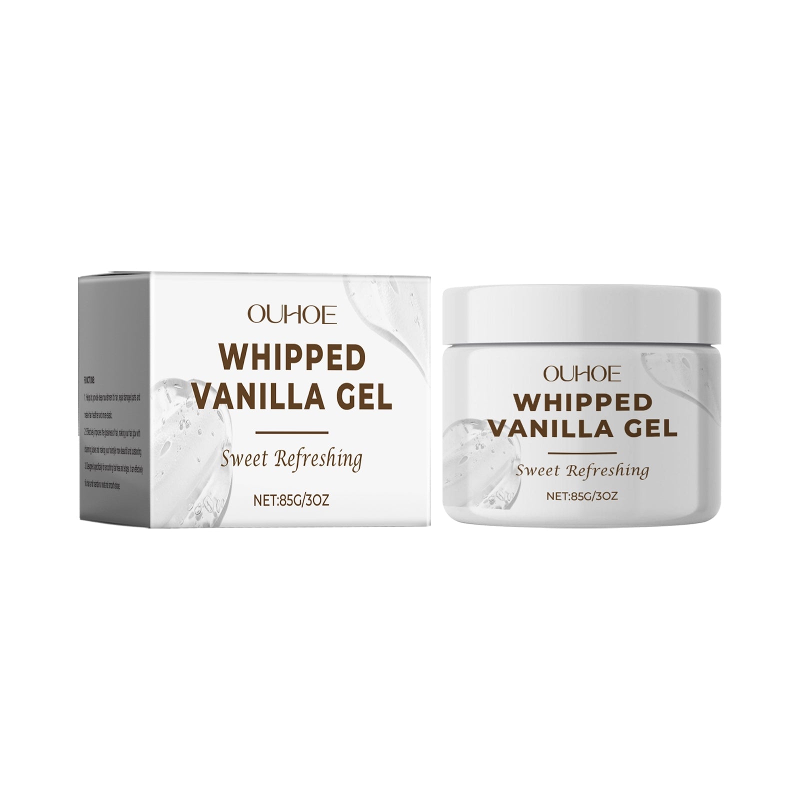 Ghiaccio alla vaniglia Valstrend Gel spumoso e cremoso, ideale per dolci e dessert, visibile in primo piano.