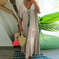 Irregular Multi-color Plus Size Large Swing Dress