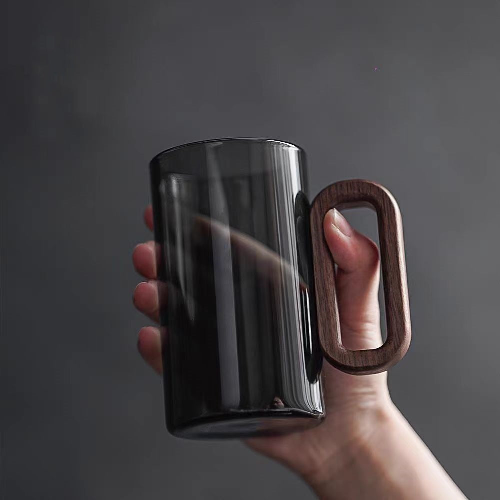Household Borosilicate Glass Smoky Gray Water Cup