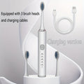 USB Charging Electric Toothbrush with 3 Brush Heads, 500mAh Lithium Battery, Smart 2-Minute Timer, One-Touch Operation, Deep Cleaning for Stain Removal and Oral Care, Ideal Gift for Friends and Family