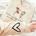 Chic Floral Print Crew Neck Sweatshirt for Women - Casual Long Sleeve Pullover, Perfect for Fall & Winter, Machine Washable