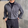 Camicia casual e versatile da uomo Valstrend, stile trendy, tessuto leggero, colletto classico, abbigliamento maschile alla moda