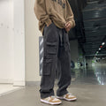 Jeans da lavoro multi-poche da uomo Valstrend, pantaloni larghi con coda draggle, tessuto resistente e tasche multiple.