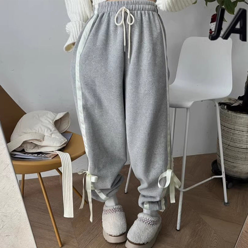 Warm And Fashionable Winter Lady Long Wide-leg Pants