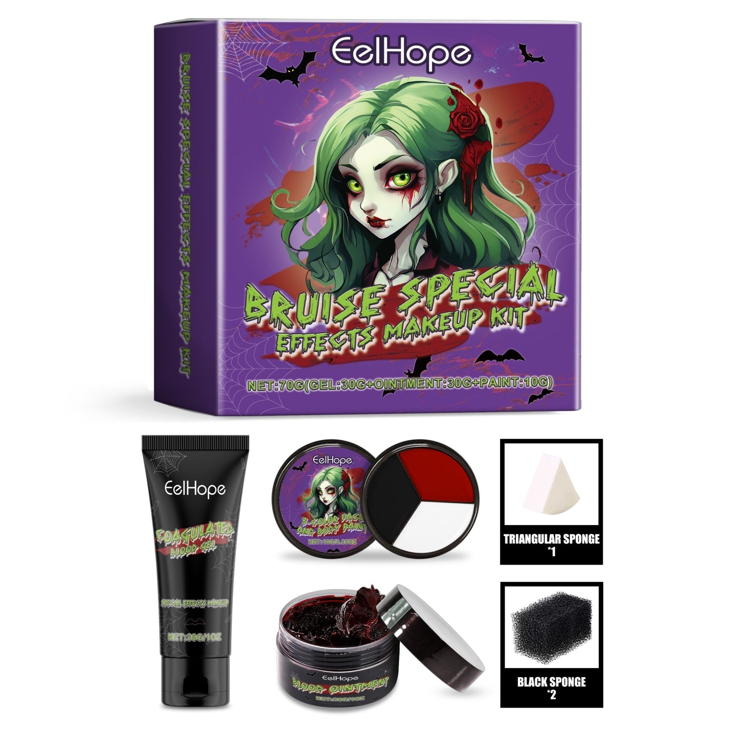 Kit di trucco effetti speciali per lividi Valstrend Shop, con colori e strumenti per creare effetti realistici di lividi e ferite