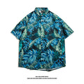 Camicia vintage da uomo Valstrend con maniche corte, tessuto morbido e stile retrò, visibile in primo piano nell'immagine.