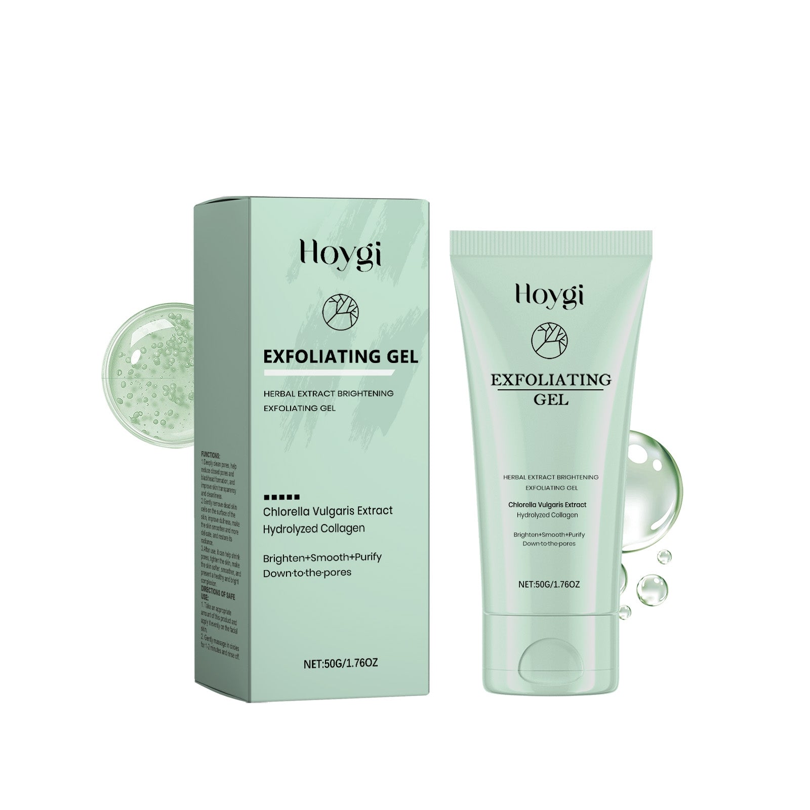 Gel esfoliante e illuminante per la pelle Valstrend, con texture trasparente e ingrediente naturale, ideale per una pelle luminosa.
